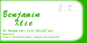 benjamin klie business card